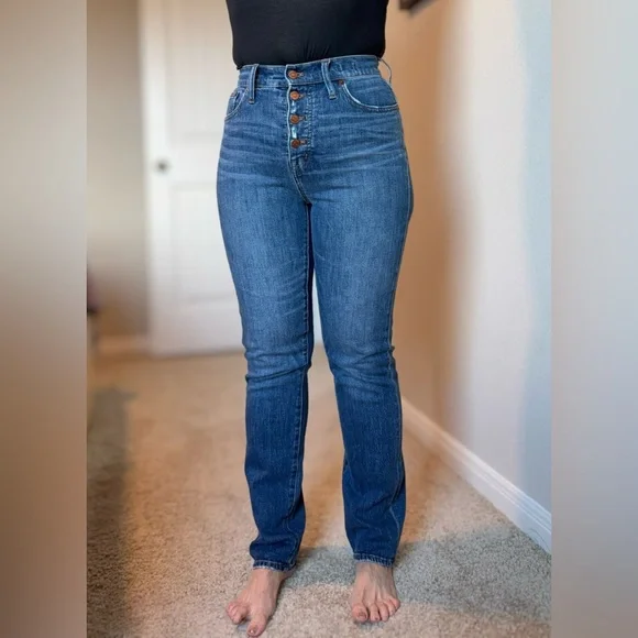 Madewell High Rise Blue Jeans - Picture 2 of 16